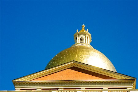 simsearch:625-00804864,k - Low angle view of a building, Massachusetts State Capitol, Boston, Massachusetts, USA Stock Photo - Premium Royalty-Free, Code: 625-00805675