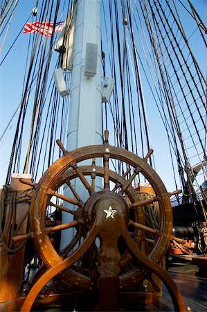 Close-up of a ship's helm, Boston Massachusetts, USA Foto de stock - Sin royalties Premium, Código: 625-00805824