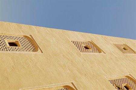 Windows on the wall of a palace, City Palace, Jaipur, Rajasthan, India Foto de stock - Sin royalties Premium, Código: 625-00806061