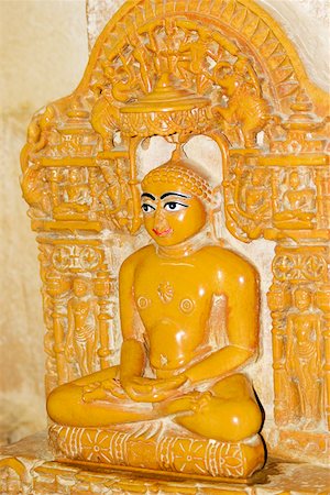 simsearch:625-01094657,k - Statue einer religiösen Figur in einem Tempel, Jaisalmer, Rajasthan, Indien Stockbilder - Premium RF Lizenzfrei, Bildnummer: 625-00806269