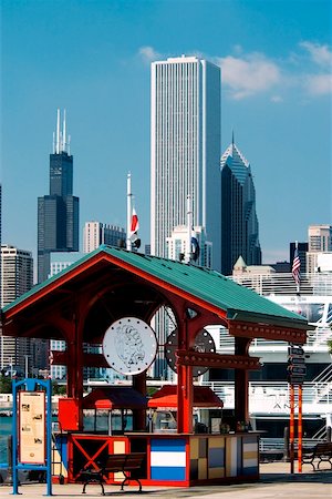 Food stand at the pier, Navy Pier Chicago, Illinois, USA Stock Photo - Premium Royalty-Free, Code: 625-00806381