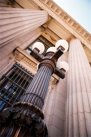 Close-up of a lamp on the Treasury Building, Washington DC, USA Stock Photo - Premium Royalty-Free, Code: 625-00806616