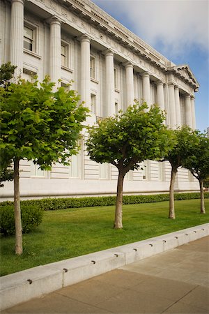 Trees in front of a building, City Hall, San Francisco, California, USA Foto de stock - Sin royalties Premium, Código: 625-00801579