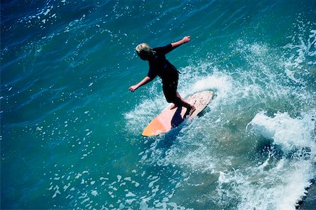 simsearch:625-00802074,k - High angle view of a boogie boarder on the beach Foto de stock - Sin royalties Premium, Código: 625-00801602