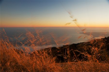 simsearch:625-00801445,k - Panoramic view of the sea at dusk Foto de stock - Royalty Free Premium, Número: 625-00801629