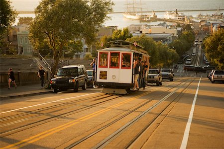 People traveling in a cable car, San Francisco, California, USA Stock Photo - Premium Royalty-Free, Code: 625-00801726