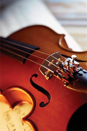 still life violin - Extreme close-up of violin bridge Stock Photo - Premium Royalty-Free, Code: 625-00801785