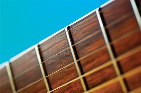 frente - Close-up of guitar frets and strings Stock Photo - Premium Royalty-Free, Code: 625-00801829