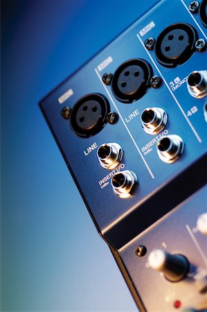 Controls on sound mixer, close-up Stock Photo - Premium Royalty-Free, Code: 625-00801952