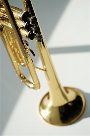 High angle view of trumpet Stock Photo - Premium Royalty-Free, Code: 625-00801972