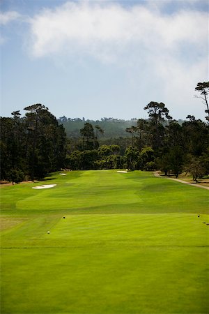 High angle view of a golf course Foto de stock - Sin royalties Premium, Código: 625-00802257