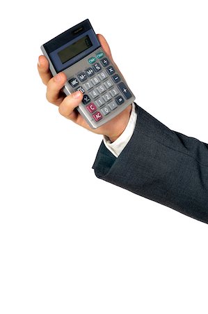 Close-up of a businessman holding a calculator Stock Photo - Premium Royalty-Free, Code: 625-00802897