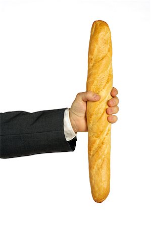 Close-up of a businessman holding a loaf of bread Foto de stock - Sin royalties Premium, Código: 625-00802903