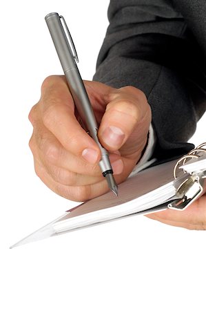 simsearch:625-00802665,k - Close-up of a businessman writing on a spiral notepad Foto de stock - Sin royalties Premium, Código: 625-00802931