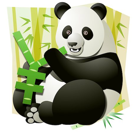 simsearch:625-00835904,k - Portrait of a panda bear holding a yen sign Fotografie stock - Premium Royalty-Free, Codice: 625-00835908