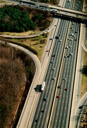 Aerial view of interstate surrounding, Washington , DC Stock Photo - Premium Royalty-Free, Code: 625-00837478