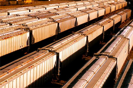 freight train on the tracks - Freight cars waiting on tracks in Baltimore, MD Stock Photo - Premium Royalty-Free, Code: 625-00837486