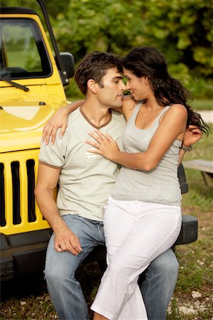 rubbing noses together - Young couple embracing each other Stock Photo - Premium Royalty-Free, Code: 625-00837694