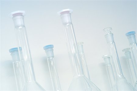 Close-up of an array of glass containers Stock Photo - Premium Royalty-Free, Code: 625-00839567