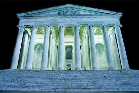 Low angle view of a memorial building, Jefferson Memorial, Washington DC, USA Stock Photo - Premium Royalty-Free, Code: 625-00839732