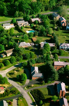 simsearch:625-00840375,k - Aerial views of Montgomery county housing Develop., Maryland Foto de stock - Royalty Free Premium, Número: 625-00840323