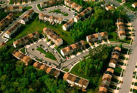 Aerial view of housing in Maryland Stock Photo - Premium Royalty-Free, Code: 625-00840330