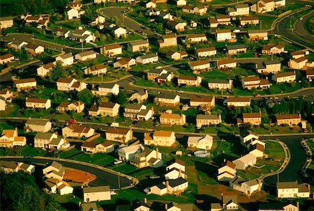 simsearch:625-00840375,k - Aerial view of Housing Project in Manassas, Virginia Foto de stock - Royalty Free Premium, Número: 625-00840333