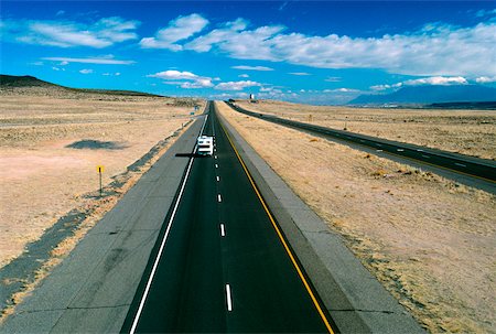 straight road - Roads & highway traffic in New Mexico Stock Photo - Premium Royalty-Free, Code: 625-00840360