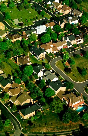 simsearch:625-00840375,k - Aerial view of Montgomery County housing develop., Maryland Foto de stock - Royalty Free Premium, Número: 625-00840384