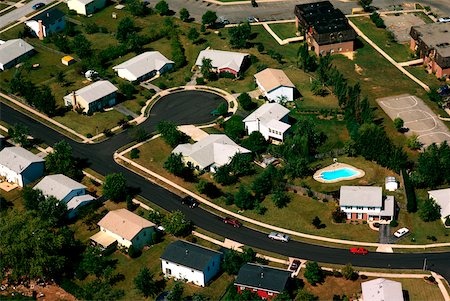 simsearch:625-00840375,k - Aerial view of housing in Edgewood, Maryland Foto de stock - Royalty Free Premium, Número: 625-00840389