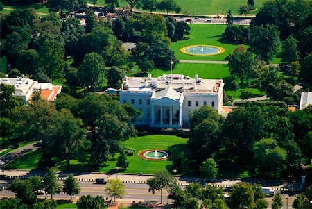 Vue aérienne d'un bâtiment public, maison blanche, Washington DC, USA Photographie de stock - Premium Libres de Droits, Code: 625-00840449