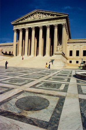 Facade of a government building, US Supreme Court, Washington DC, USA Foto de stock - Sin royalties Premium, Código: 625-00840504