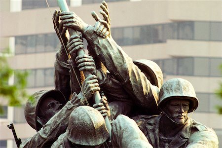 soldier sculpture - Close-up of a war memorial, Iwo Jima Memorial, Virginia, USA Stock Photo - Premium Royalty-Free, Code: 625-00840573