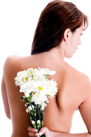 simsearch:640-03257328,k - Vue arrière d'une jeune femme se cachant un bouquet de fleurs derrière son dos Photographie de stock - Premium Libres de Droits, Code: 625-00841250