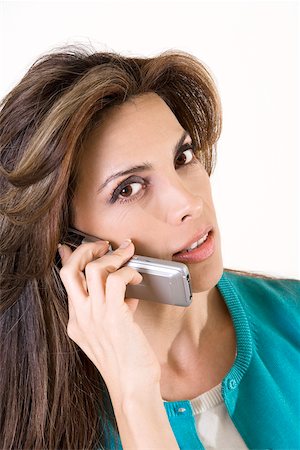simsearch:625-01097695,k - Portrait of a mid adult woman talking on a mobile phone Foto de stock - Royalty Free Premium, Número: 625-00841404