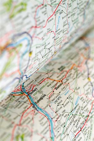 simsearch:625-00898537,k - Close-up of a road map Stock Photo - Premium Royalty-Free, Code: 625-00898422