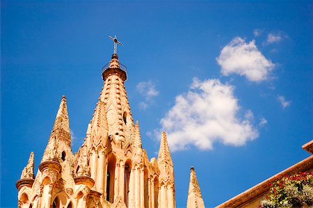 simsearch:625-00805118,k - High section view of a cathedral, La Parroquia De San Miguel Arcangel Church, San Miguel De Allende, Guanajuato, Mexico Stock Photo - Premium Royalty-Free, Code: 625-00898928