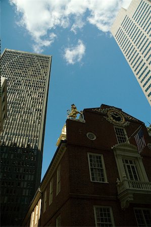 Low angle view of skyscrapers, Boston, Massachusetts, USA Stock Photo - Premium Royalty-Free, Code: 625-00898999