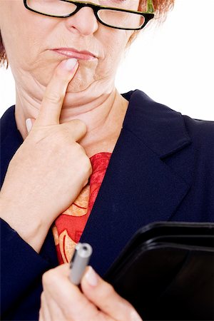 simsearch:625-00841639,k - Close-up of a businesswoman thinking Foto de stock - Sin royalties Premium, Código: 625-00900589