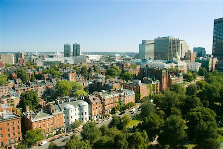 simsearch:625-00903264,k - High angle view of buildings in a city, Boston, Massachusetts, USA Stock Photo - Premium Royalty-Free, Code: 625-00903315