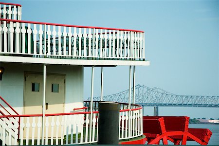 schaufelraddampfer - Geländer auf einem Raddampfer, New Orleans, Louisiana, USA Stockbilder - Premium RF Lizenzfrei, Bildnummer: 625-00903504