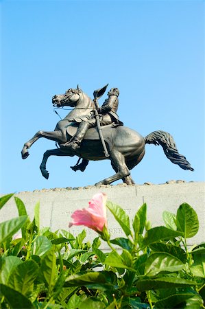 Low angle view of a statue of Andrew Jackson, Jackson Square, New Orleans, Louisiana, USA Stock Photo - Premium Royalty-Free, Code: 625-00903548