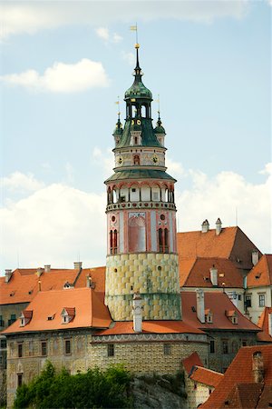 prague clock - Low angle view of a tower, Old Town Square, Prague, Czech Republic Stock Photo - Premium Royalty-Free, Code: 625-00903628