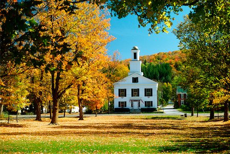 Church in the garden, Chelsea, Vermont, USA Foto de stock - Sin royalties Premium, Código: 625-00903825