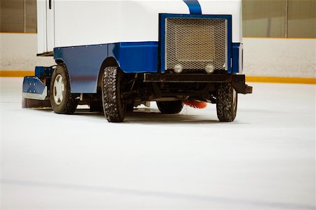 Close-up of an ice resurfacing machine in an ice rink Stock Photo - Premium Royalty-Free, Code: 625-01038115