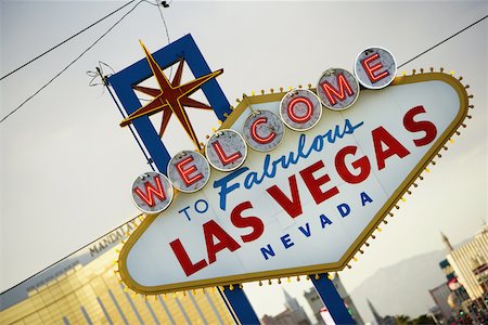 simsearch:625-01040269,k - Nahaufnahme von einem Willkommen Schild, Las Vegas, Nevada, USA Stockbilder - Premium RF Lizenzfrei, Bildnummer: 625-01040166