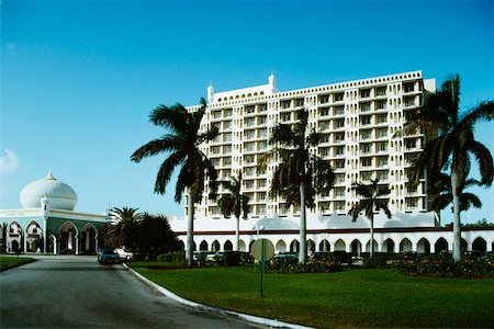 Spectacular view of Princess Towers Hotel, Freeport, Grand Bahamas, Bahamas Stock Photo - Premium Royalty-Free, Code: 625-01040326