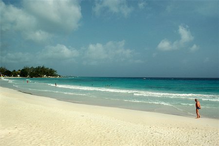 rocks on beach caribbean - A view of St. Lawrence Gap Beach on the island of Barbados, Caribbean Stock Photo - Premium Royalty-Free, Code: 625-01040409