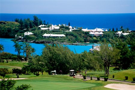 Front view of Castle harbor golf course, Bermuda Foto de stock - Sin royalties Premium, Código: 625-01040441