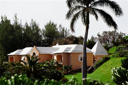 Side view of buildings with white roof, Bermuda Stock Photo - Premium Royalty-Free, Code: 625-01040464